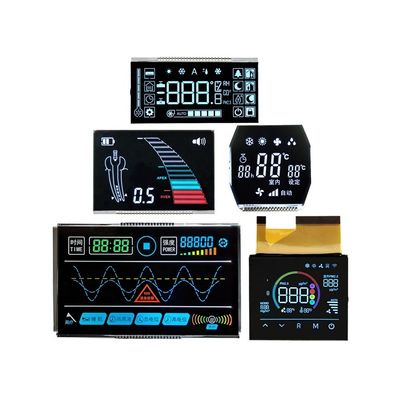 良い価格 Custom LCD Display Module 8 Digit 7 Segment Display with Black Background LCD Size TN VA Black Monochrome LCD Screen オンライン