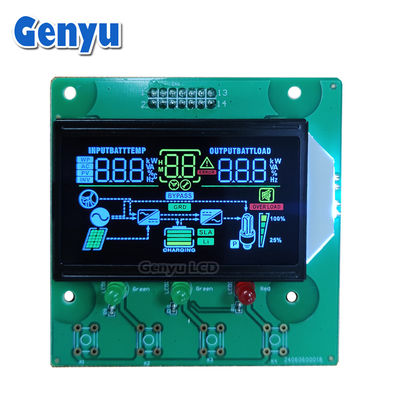 セグメント LCD VA 黒の背景 カラーアイコン インバーター用の白数字