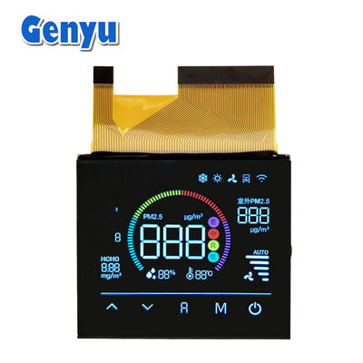 4. 5V VA LCD ディスプレイ カラー 黒色セグメント パネル 72PIN FPC 接続 空気浄化器