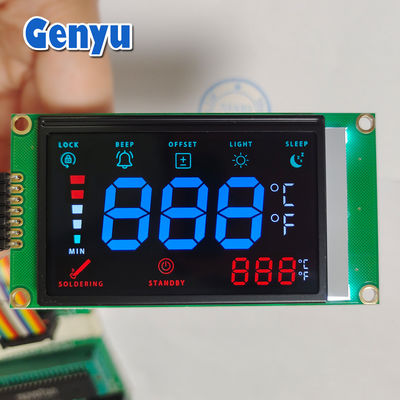 良い価格 カスタマイズされたVA液晶ディスプレイ 青い数字 7セグメントスクリーン COB+Zebra 4.5V供給 オンライン