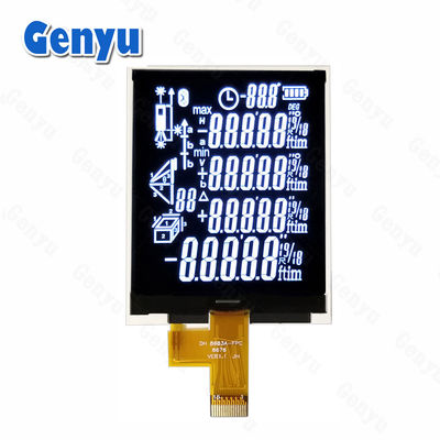 ブラックセグメント COG LCD VA ディスプレイ ホワイト文字 2.4 インチ LCD 画面