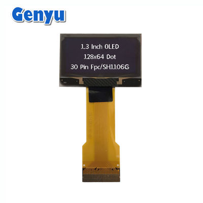 良い価格 ホワイト文字 OLEDディスプレイ 1.3 インチ 128x64 ドット SH1106 30PIN FPC コネクタ オンライン