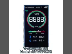 VA型5VLCD画面 黒色4桁7段ディスプレイ 37PIN CO2検出器用